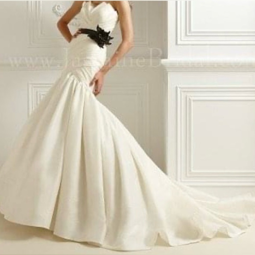 Jasmine ivory mermaid taffeta wedding gown